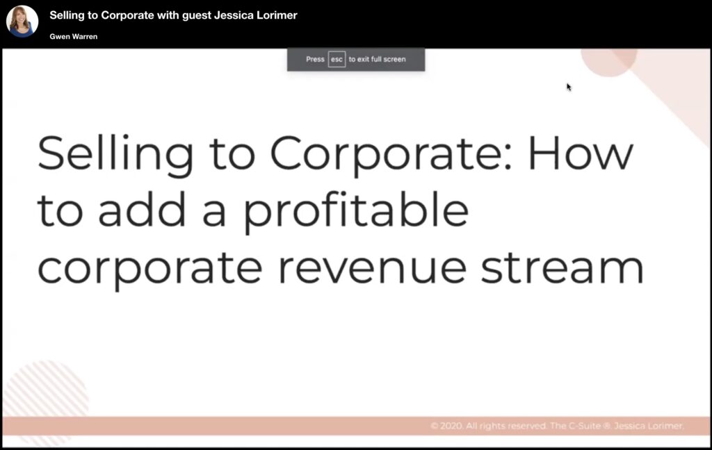 Selling to Corporate - How to add a profitable corporate revenue stream